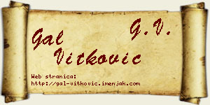 Gal Vitković vizit kartica